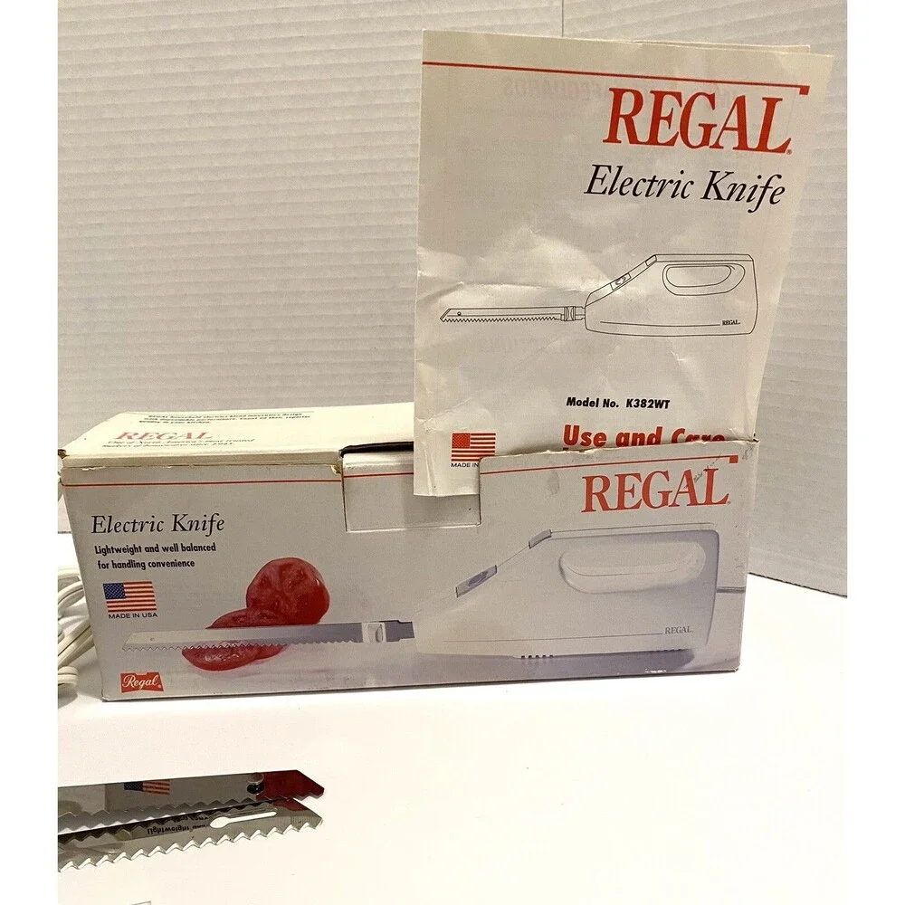 Regal Knife Electric Serrated With Stainless Steel Blades Vintage Tested
